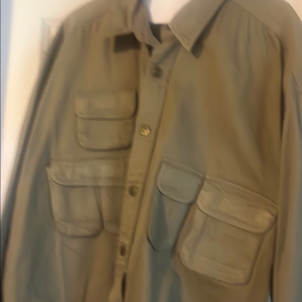Men's Olive Green Jacket Tommy Hilfiger large nice!